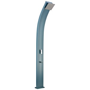 Doccia solare blu Steinbach Slim Line Deluxe (24 l) per il giardino. Con soffione e rubinetto.