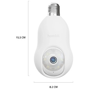 Hombli Smarte Outdoor Kamera Bulb Cam 2K, weiss, in Glühbirnenform. Kameraüberwachung für Aussen.
