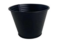 DecoFinder Pflanzgefäss London Zink Schwarz Gr. M