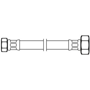 Tuyau de raccordement Flexo DN 8, 40 cm, 3/8 x 1/2 pouce, pour applications sanitaires.