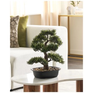 Beliani Kunstpflanze Pine, grüne Deko-Bonsai-Pflanze im Topf, 44 cm hoch.