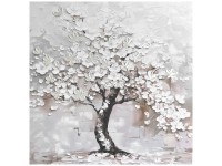 Leinwandbild Handpainting Flowering tree 70 x 70 cm