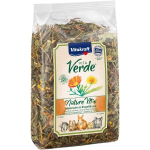 Vitakraft Vita Verde Nature Mix, 100g alimento per roditori con tarassaco e calendula.