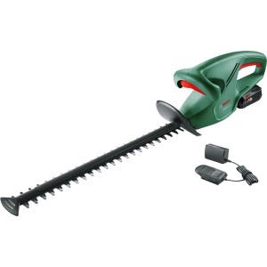 Taille-haie sans fil Bosch EasyHedgeCut 18-45 avec batterie et chargeur.