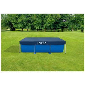 Bâche bleue Intex pour piscine Frame-Pool Family, 300x200 cm. Protection contre la saleté.