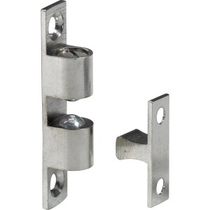 Loqueteau à bille Hettich, laiton nickelé, 49x9x10mm, pour équipement de meubles, 1 pièce.