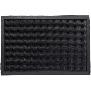 Tapis en caoutchouc gris OBI, 40x60 cm, pour extérieur, avec surface à picots.