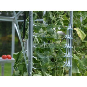 Finestra a lamelle in alluminio (61x45cm) per serra con 5 vetri per ventilazione.