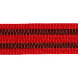 Sangle de luge Conacord rouge et noire en polypropylène (60 mm), au mètre.