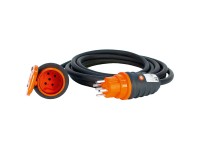 Steffen Verlängerungskabel GdV 5 x 1,5 mm² Schwarz-Orange Länge 5 m