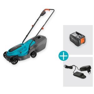Gardena EasyMax 32 cm set tosaerba a batteria con batteria e caricabatterie.