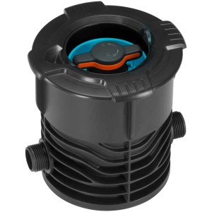 Vanne de régulation et d'arrêt Gardena pour systèmes d'arrosage avec filetage mâle 19 mm.