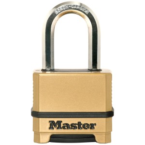 Master Lock Excell M115EURDLF Messing Vorhängeschloss mit Zahlencode