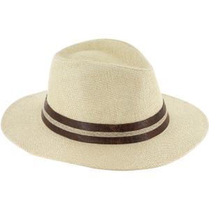 Cappello di paglia Thomas da uomo, abbigliamento da giardino con fascia marrone.