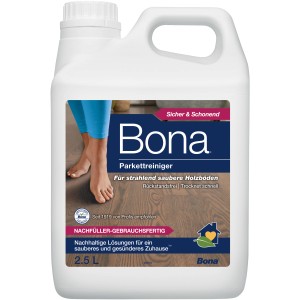 Bona detergente per parquet ricarica da 2,5 l per la pulizia e la cura dei pavimenti in parquet.