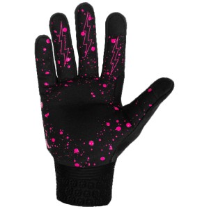 Muc Off Winterhandschuh, schwarz-grau mit pinken Akzenten, Größe L.