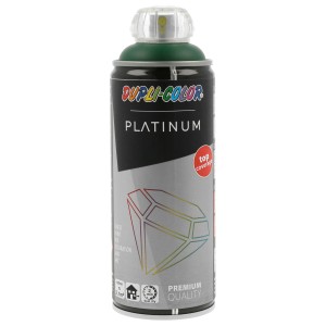 Dupli-Color Platinum vernice spray verde bosco, finitura satinata, bomboletta da 400ml.