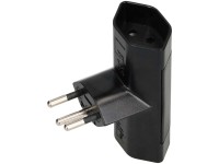Abzweigstecker T12 mit Kupplung 2 x T13 Schwarz