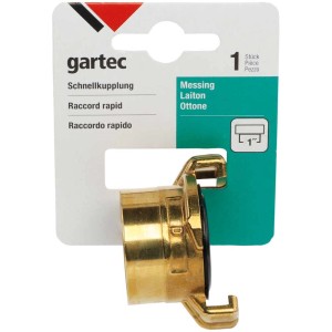 Raccord rapide Gartec avec filetage femelle 1", laiton, pour systèmes d'eau froide.