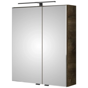 Armoire de toilette Pelipal Quantum 07, décor chêne Ribbeck, avec éclairage LED, 70x60x15 cm.