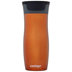 Contigo Thermobecher West Loop, acciaio inox, arancione, 470ml. Tazza termica isolata a prova di perdite.