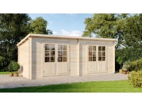 Alpholz Holz-Gartenhaus Pultdach Druckimprägniert 578 cm x 224 cm