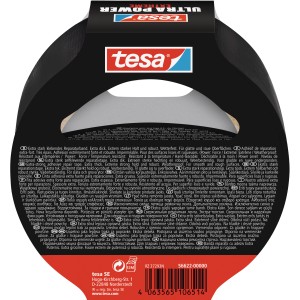 Ruban de réparation Tesa Ultra Power Extreme, rouleau de 25 m, adhésif puissant et résistant aux intempéries.