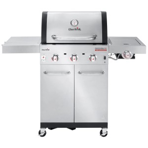 Barbecue a gas Char-Broil Professional PRO S 3 in acciaio inox con tre bruciatori e sear burner.