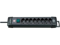 Premium-Line Steckdosenleiste H05VV-F 3G 1,5 / 8-fach Schwarz 3 m