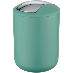 Wenko Pattumiera Cosmetici Brasil Verde, 2L, con coperchio basculante cromato.