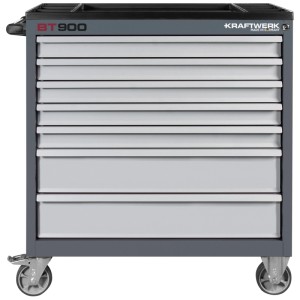 Kraftwerk BT900 servante d'atelier avec 7 tiroirs, grise, pour atelier et garage.