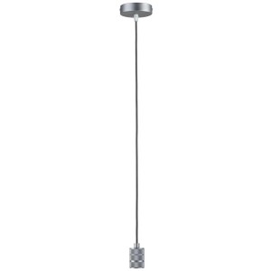 Lampada a sospensione Paulmann Neordic Tilla, grigio-alluminio, E27, max. 60W, con cavo tessile.