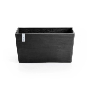 Vaso per piante Ecopots Paris grigio scuro, 80x38x40 cm, fioriera rettangolare per il giardino.