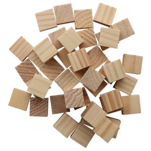 Glorex cubi di legno, 15 mm, 42 pezzi, legno naturale, per lavori creativi e design.