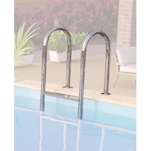 Scala per piscina Karibu in acciaio inox per un ingresso sicuro in piscina.