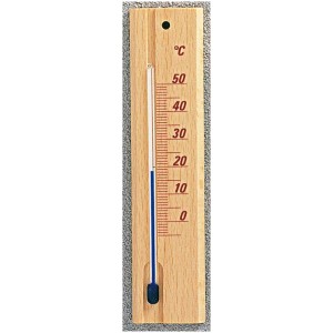Termometro da interno Möller Therm in legno, colori naturali, 15 cm. Termometro analogico per interni.