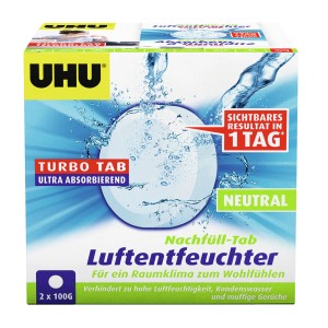 UHU Recharges déshumidificateur d'air Neutral, lot de 2 x 100g pour réduire l'humidité.