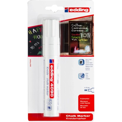 Edding Pennarello a gesso E-4090 Bianco 2 pz.