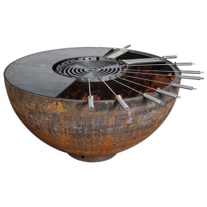 Mr. Grill Braciere Rusty in metallo Marrone Ø 100 x 53,5 cm