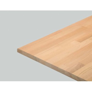 Pannello in legno massello di faggio levigato e non trattato, 240x60x1,8 cm, ideale come piano di lavoro.