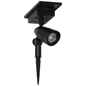 Schwarzer Star Trading Solarstrahler Powerspot aus Metall, 18,5 cm, für den Garten.