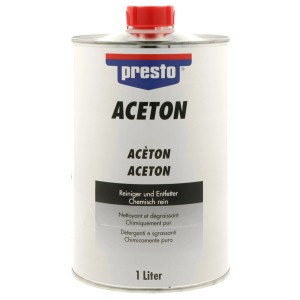 Presto Aceton 1L im Metalleimer, Reiniger und Entfetter für Werkstatt & Haushalt.
