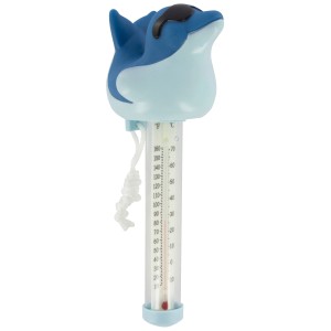 Steinbach Schwimmthermometer Dolphin zur Messung der Pooltemperatur.