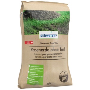 Sacco di terriccio per prato senza torba Eric Schweizer Novoterre Royal Bio, 30 l. Terriccio biologico senza torba.