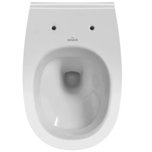 Set WC sospeso Cersanit Arteco, bianco, senza brida, con sedile soft-close.