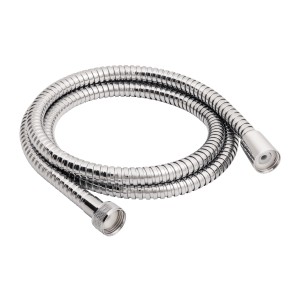 aquaSu Teno, flexible de douche, 2 m, chrome, métal, anti-torsion pour douche et baignoire.