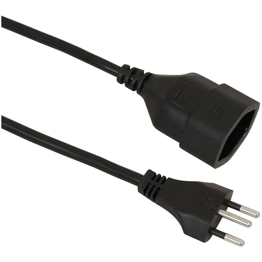 Rallonge à 3 pôles PVC Noir longueur 10 m