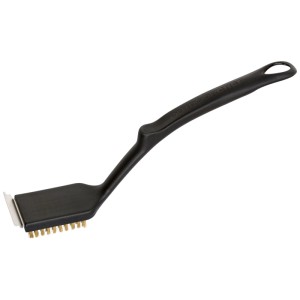 Spazzola per griglia standard Outdoorchef con setole in ottone e raschietto per utensili da barbecue.