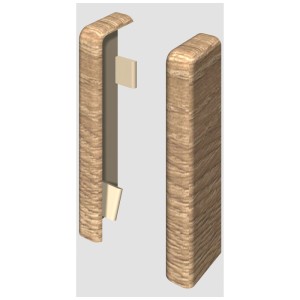 Embouts de plinthe Egger Cubical, Chêne Taupe, lot de 2 pour plinthes décoratives.