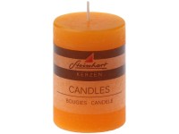 Stumpenkerze Raureif Orange / 80 x 58 mm